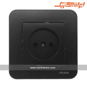 ایران الکتریک 70 پریز برق ساده ارس مشکی1