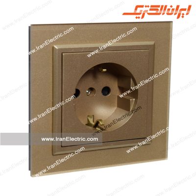 پریز برق ارتدار پلکسی بژ