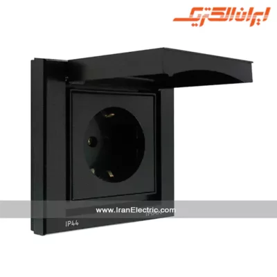 پریز برق ارتدار برلیان مشکی ip44