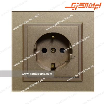 پریز برق ارتدار پلکسی بژ